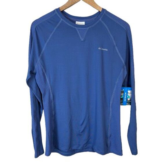 NEW Women's Columbia Maplegate Long Sleeve Shirt M Blue Omni-Wick - Picture 1 of 7